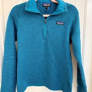 Patagonia Teal Quarter-Zip better sweater.